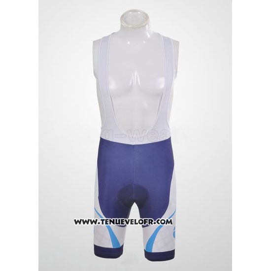 2011 Maillot Ciclismo Pearl Izumi Blanc et Bleu Manches Courtes et Cuissard